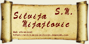 Silvija Mijajlović vizit kartica